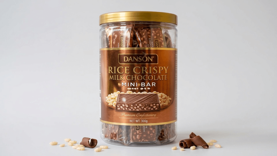 Danson Rice Crispy Milk Chocolate  Mini Bar 300g Jar